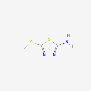 molecular formula C3H5N3S2 B043264 2-Amino-5-(methylthio)-1,3,4-thiadiazole CAS No. 5319-77-7
