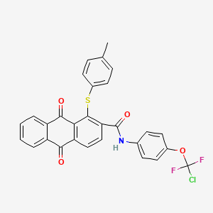 molecular formula C29H18ClF2NO4S B4326501 N-{4-[CHLORO(DIFLUORO)METHOXY]PHENYL}-1-[(4-METHYLPHENYL)SULFANYL]-9,10-DIOXO-9,10-DIHYDRO-2-ANTHRACENECARBOXAMIDE 