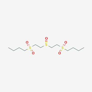 molecular formula C12H26O5S3 B4326579 BUTYL (2-{[2-(BUTYLSULFONYL)ETHYL]SULFINYL}ETHYL) SULFONE 