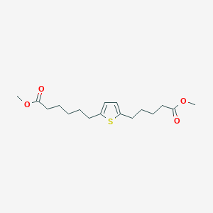 molecular formula C17H26O4S B4326603 Methyl 6-[5-(5-methoxy-5-oxopentyl)thiophen-2-yl]hexanoate 