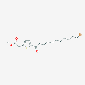 molecular formula C18H27BrO3S B4326611 methyl [5-(11-bromoundecanoyl)thiophen-2-yl]acetate CAS No. 89913-74-6