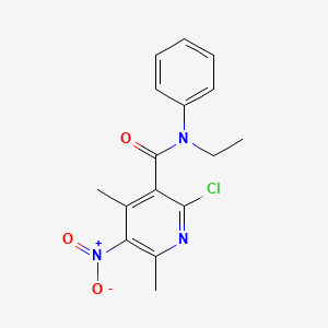molecular formula C16H16ClN3O3 B4326993 2-chloro-N-ethyl-4,6-dimethyl-5-nitro-N-phenylpyridine-3-carboxamide 