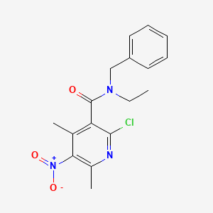 molecular formula C17H18ClN3O3 B4327055 N-benzyl-2-chloro-N-ethyl-4,6-dimethyl-5-nitropyridine-3-carboxamide 