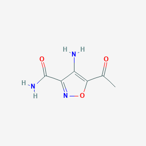 molecular formula C6H7N3O3 B4327077 5-Acetyl-4-amino-1,2-oxazole-3-carboxamide CAS No. 76390-73-3