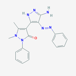 1',5'-dimethyl-2'-phenyl-4-(phenyldiazenyl)-2',3'-dihydro-3'-oxo-3,4'-bi[1H-pyrazole]-5-amine