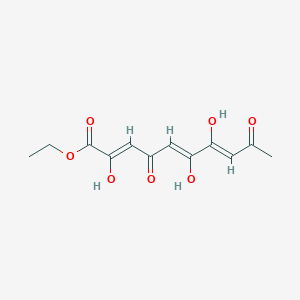 molecular formula C12H14O7 B4327704 ETHYL (2Z,4Z,7Z)-2,4,7-TRIHYDROXY-6,9-DIOXO-2,4,7-DECATRIENOATE 