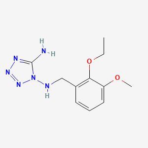 molecular formula C11H16N6O2 B4327952 N-(5-AMINO-1H-1,2,3,4-TETRAAZOL-1-YL)-N-(2-ETHOXY-3-METHOXYBENZYL)AMINE 