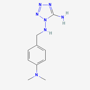 molecular formula C10H15N7 B4327958 N-(5-AMINO-1H-1,2,3,4-TETRAAZOL-1-YL)-N-[4-(DIMETHYLAMINO)BENZYL]AMINE 