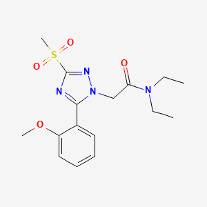 molecular formula C16H22N4O4S B4328182 N,N-DIETHYL-2-[3-METHANESULFONYL-5-(2-METHOXYPHENYL)-1H-1,2,4-TRIAZOL-1-YL]ACETAMIDE 
