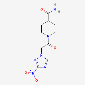 molecular formula C10H14N6O4 B4328217 1-[2-(3-NITRO-1H-1,2,4-TRIAZOL-1-YL)ACETYL]PIPERIDINE-4-CARBOXAMIDE 