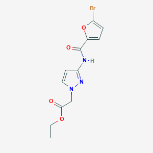 molecular formula C12H12BrN3O4 B4328328 ETHYL 2-[3-(5-BROMOFURAN-2-AMIDO)-1H-PYRAZOL-1-YL]ACETATE 