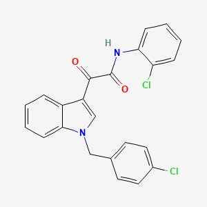 molecular formula C23H16Cl2N2O2 B4328520 N-(2-CHLOROPHENYL)-2-{1-[(4-CHLOROPHENYL)METHYL]-1H-INDOL-3-YL}-2-OXOACETAMIDE 