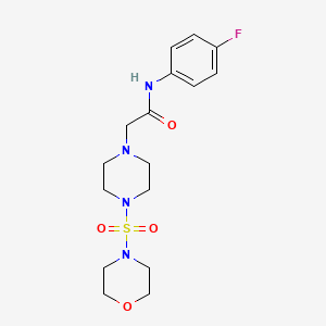 molecular formula C16H23FN4O4S B4328758 N-(4-FLUOROPHENYL)-2-[4-(MORPHOLINE-4-SULFONYL)PIPERAZIN-1-YL]ACETAMIDE 