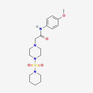 molecular formula C18H28N4O4S B4328761 N-(4-METHOXYPHENYL)-2-[4-(PIPERIDINE-1-SULFONYL)PIPERAZIN-1-YL]ACETAMIDE 