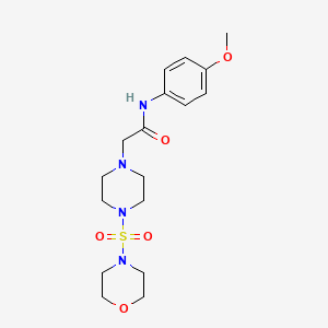 molecular formula C17H26N4O5S B4328768 N-(4-METHOXYPHENYL)-2-[4-(MORPHOLINE-4-SULFONYL)PIPERAZIN-1-YL]ACETAMIDE 