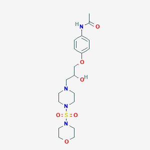 molecular formula C19H30N4O6S B4328781 N-(4-{2-HYDROXY-3-[4-(MORPHOLINE-4-SULFONYL)PIPERAZIN-1-YL]PROPOXY}PHENYL)ACETAMIDE 
