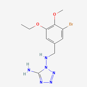 molecular formula C11H15BrN6O2 B4329063 N1-[(3-BROMO-5-ETHOXY-4-METHOXYPHENYL)METHYL]-1H-1,2,3,4-TETRAZOLE-1,5-DIAMINE 