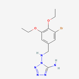 molecular formula C12H17BrN6O2 B4329067 N1-[(3-BROMO-4,5-DIETHOXYPHENYL)METHYL]-1H-1,2,3,4-TETRAZOLE-1,5-DIAMINE 