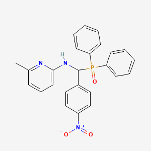 molecular formula C25H22N3O3P B4329258 N-[(DIPHENYLPHOSPHOROSO)(4-NITROPHENYL)METHYL]-6-METHYLPYRIDIN-2-AMINE 