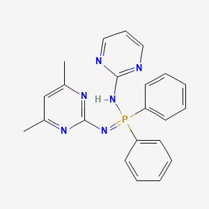 molecular formula C22H21N6P B4329285 N'-(4,6-DIMETHYL-2-PYRIMIDINYL)-P,P-DIPHENYL-N-2-PYRIMIDINYLPHOSPHINIMIDIC AMIDE 