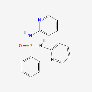 molecular formula C16H15N4OP B4329314 phenyl-N,N'-di(2-pyridyl)phosphonic diamide 