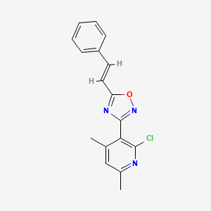molecular formula C17H14ClN3O B4329487 2-CHLORO-4,6-DIMETHYL-3-{5-[(1E)-2-PHENYLETHENYL]-1,2,4-OXADIAZOL-3-YL}PYRIDINE 