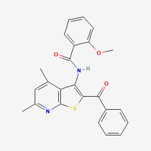 molecular formula C24H20N2O3S B4329527 N-{2-BENZOYL-4,6-DIMETHYLTHIENO[2,3-B]PYRIDIN-3-YL}-2-METHOXYBENZAMIDE 
