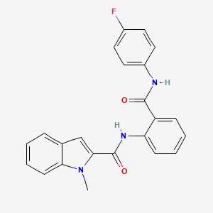molecular formula C23H18FN3O2 B4329935 N-{2-[(4-fluorophenyl)carbamoyl]phenyl}-1-methyl-1H-indole-2-carboxamide 