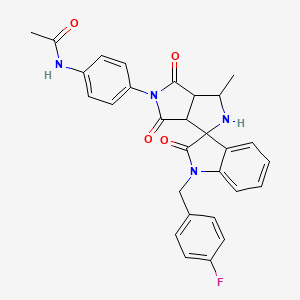 molecular formula C29H25FN4O4 B4329948 N-(4-{1-[(4-FLUOROPHENYL)METHYL]-3'-METHYL-2,4',6'-TRIOXO-1,2,3',3'A,4',5',6',6'A-OCTAHYDRO-2'H-SPIRO[INDOLE-3,1'-PYRROLO[3,4-C]PYRROL]-5'-YL}PHENYL)ACETAMIDE 