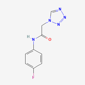 molecular formula C9H8FN5O B4330010 N-(4-FLUOROPHENYL)-2-(1H-1,2,3,4-TETRAZOL-1-YL)ACETAMIDE 