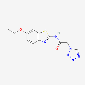 molecular formula C12H12N6O2S B4330016 N-(6-ETHOXY-1,3-BENZOTHIAZOL-2-YL)-2-(1H-1,2,3,4-TETRAZOL-1-YL)ACETAMIDE 
