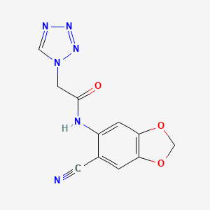 molecular formula C11H8N6O3 B4330024 N-(6-CYANO-2H-1,3-BENZODIOXOL-5-YL)-2-(1H-1,2,3,4-TETRAZOL-1-YL)ACETAMIDE 