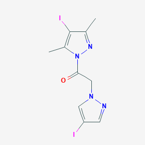 molecular formula C10H10I2N4O B4330180 2-(4-IODO-1H-PYRAZOL-1-YL)-1-(4-IODO-3,5-DIMETHYL-1H-PYRAZOL-1-YL)ETHAN-1-ONE 