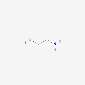 molecular formula C2H7NO<br>H2NCH2CH2OH<br>C2H7NO B043304 Ethanolamine CAS No. 141-43-5
