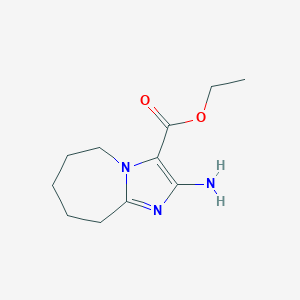 molecular formula C11H17N3O2 B4330586 ethyl 2-amino-5H,6H,7H,8H,9H-imidazo[1,2-a]azepine-3-carboxylate 