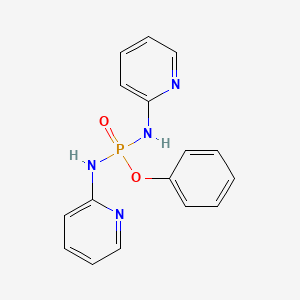 molecular formula C16H15N4O2P B4330750 N-{PHENOXY[(PYRIDIN-2-YL)AMINO]PHOSPHORYL}PYRIDIN-2-AMINE 