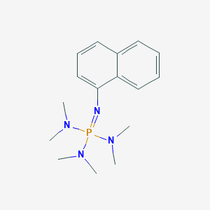 molecular formula C16H25N4P B4330759 N-[1,1-bis(dimethylamino)-1-(1-naphthylimino)phosphoranyl]-N,N-dimethylamine 