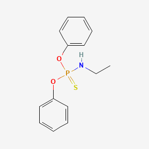 molecular formula C14H16NO2PS B4330774 N-diphenoxyphosphinothioylethanamine CAS No. 92254-96-1