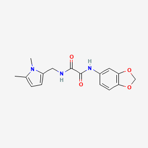 molecular formula C16H17N3O4 B4330913 N'-(2H-1,3-BENZODIOXOL-5-YL)-N-[(1,5-DIMETHYL-1H-PYRROL-2-YL)METHYL]ETHANEDIAMIDE 