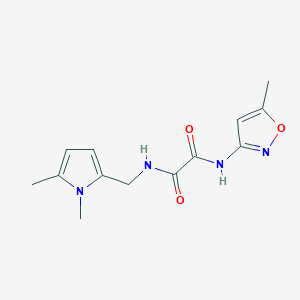 molecular formula C13H16N4O3 B4330916 N'-[(1,5-DIMETHYL-1H-PYRROL-2-YL)METHYL]-N-(5-METHYL-1,2-OXAZOL-3-YL)ETHANEDIAMIDE 