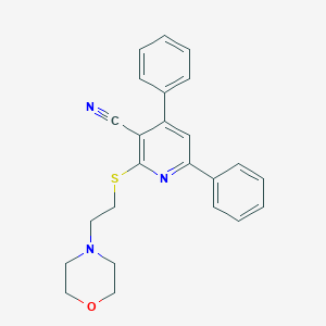 2-{[2-(4-Morpholinyl)ethyl]sulfanyl}-4,6-diphenylnicotinonitrile