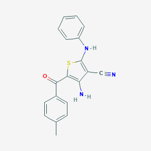 4-Amino-2-anilino-5-(4-methylbenzoyl)-3-thiophenecarbonitrile