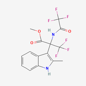 molecular formula C15H12F6N2O3 B4331227 METHYL 3,3,3-TRIFLUORO-2-(2-METHYL-1H-INDOL-3-YL)-2-(2,2,2-TRIFLUOROACETAMIDO)PROPANOATE 