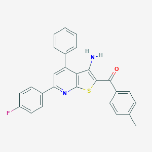[3-Amino-6-(4-fluorophenyl)-4-phenylthieno[2,3-b]pyridin-2-yl](4-methylphenyl)methanone