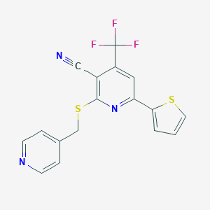2-[(4-Pyridinylmethyl)sulfanyl]-6-(2-thienyl)-4-(trifluoromethyl)nicotinonitrile