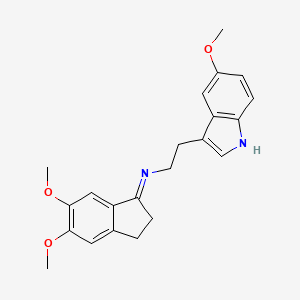 molecular formula C22H24N2O3 B4331351 N-[(1Z)-5,6-DIMETHOXY-2,3-DIHYDRO-1H-INDEN-1-YLIDENE]-2-(5-METHOXY-1H-INDOL-3-YL)ETHAN-1-AMINE 