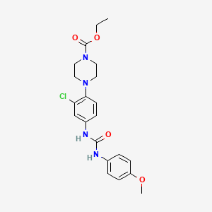 molecular formula C21H25ClN4O4 B4331397 Ethyl 4-(2-chloro-4-{[(4-methoxyphenyl)carbamoyl]amino}phenyl)piperazine-1-carboxylate 