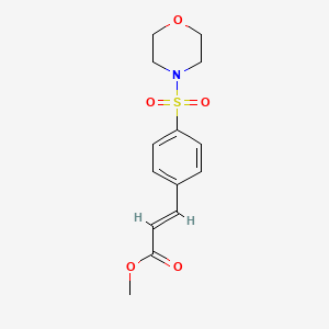 molecular formula C14H17NO5S B4331420 METHYL (2E)-3-[4-(MORPHOLINE-4-SULFONYL)PHENYL]PROP-2-ENOATE 