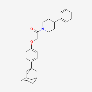 molecular formula C29H35NO2 B4331425 2-[4-(ADAMANTAN-1-YL)PHENOXY]-1-(4-PHENYLPIPERIDIN-1-YL)ETHAN-1-ONE 