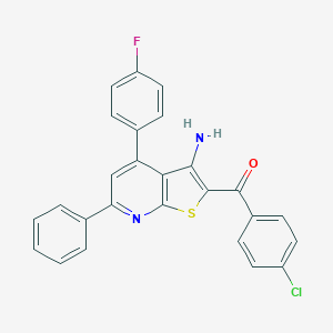 [3-Amino-4-(4-fluorophenyl)-6-phenylthieno[2,3-b]pyridin-2-yl](4-chlorophenyl)methanone